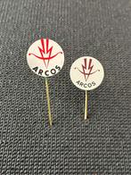 Set speldjes Arcos  - Handboog fabrikant, Verzamelen, Ophalen of Verzenden, Gebruikt, Overige onderwerpen, Speldje of Pin