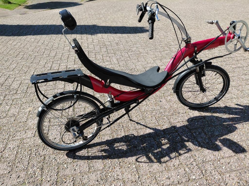 Comfortabele ligfiets - Ideaal voor lange afstanden, Fietsen en Brommers, Fietsen | Ligfietsen, Gebruikt, Velgrem, Bovenstuur