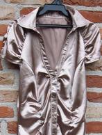 elegant goud metallic jurkje van Jennyfer xs, Bruin, Ophalen of Verzenden, Zo goed als nieuw, Maat 34 (XS) of kleiner