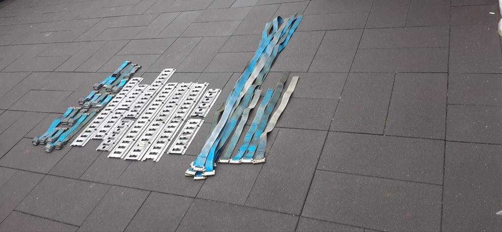 Spanbanden en trekbanden met platen, Ophalen of Verzenden, Gebruikt, 250 mm of meer