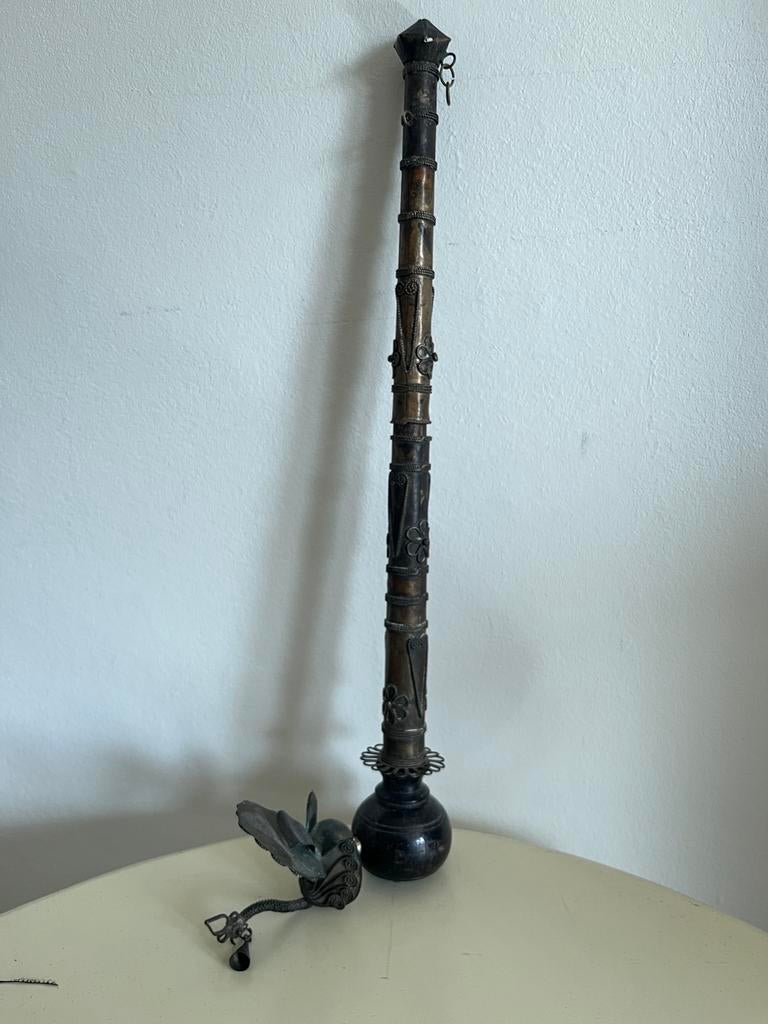 Bijzondere bronzen opiumpijp, Ophalen of Verzenden