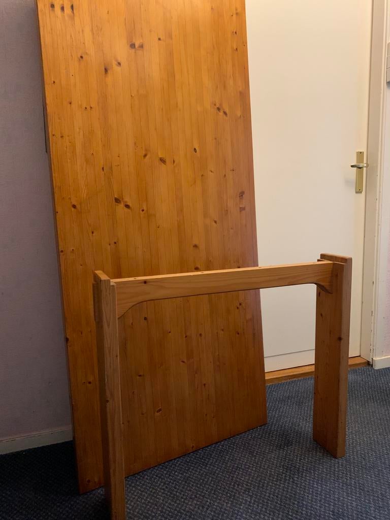 Lundia, vintage tafelblad mt 3 x 75,3 x 175cm + 1 onderstel, Ophalen, Gebruikt, Rechthoekig, 50 tot 100 cm