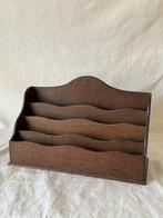 Antiek Eikenhouten Postbakje / Brievenhouder  Vintage Office, Ophalen of Verzenden