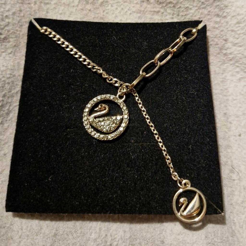 Mooie zwaan ketting, Overige materialen, Verstelbaar, Ophalen of Verzenden, Zo goed als nieuw