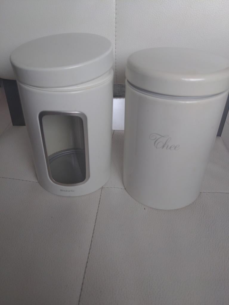 Brabantia koffie en thee blik - wit, Ophalen of Verzenden