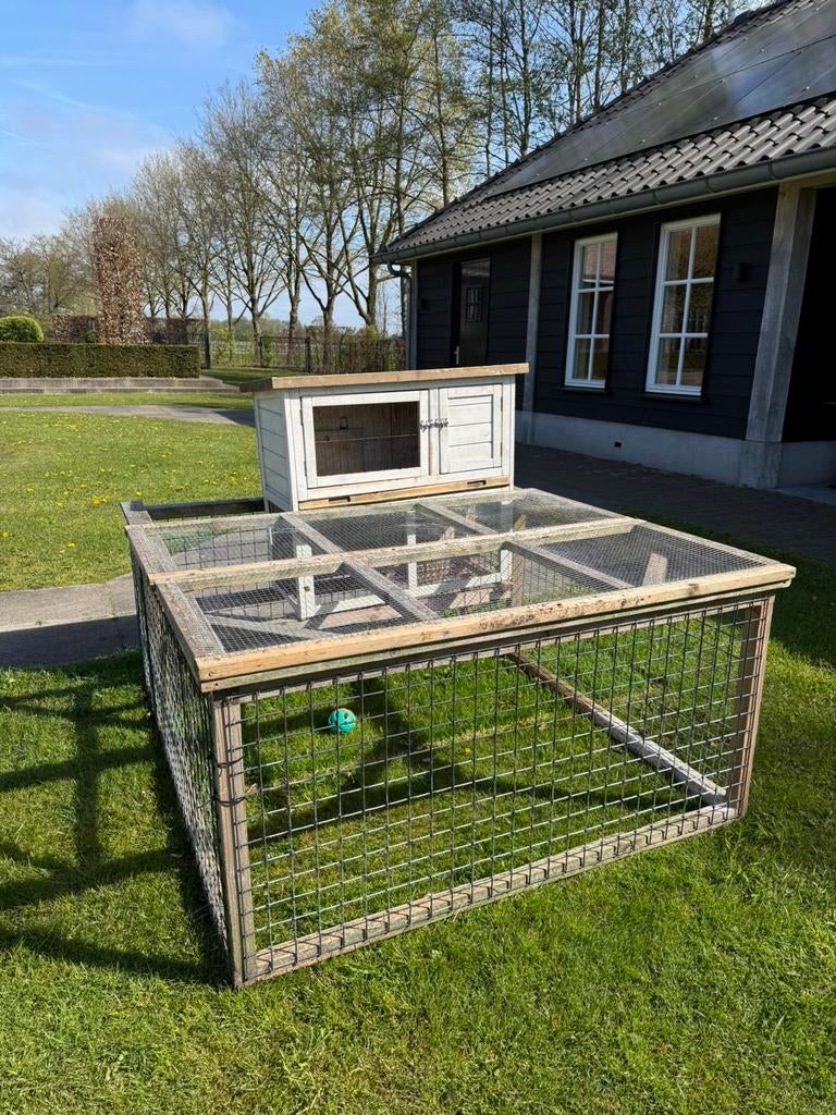 Konijnenhok met ren, Ophalen, 110 cm of meer, Hamster, Zo goed als nieuw