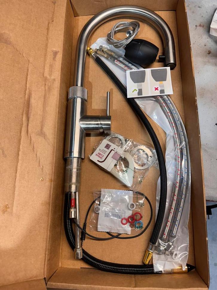 Quooker Flex kraan in rvs, Doe-het-zelf en Verbouw, Sanitair, Gebruikt, Kraan, Rvs, Ophalen of Verzenden