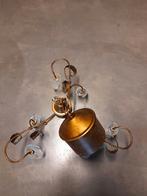 Bronzen kroonluchter, Huis en Inrichting, Lampen | Kroonluchters, Ophalen, Zo goed als nieuw, Glas