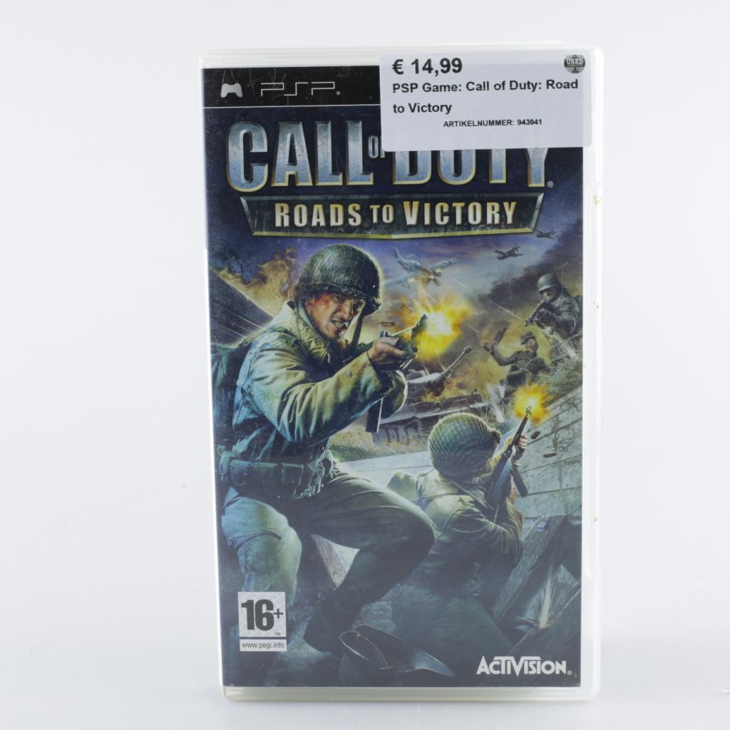 Sony PSP Game: Call of Duty Road to Victory, Spelcomputers en Games, Sony, Zo goed als nieuw, Support@sony.com, 1-7-1 Konan, Minato-ku
Tokyo 108-0075
Japan