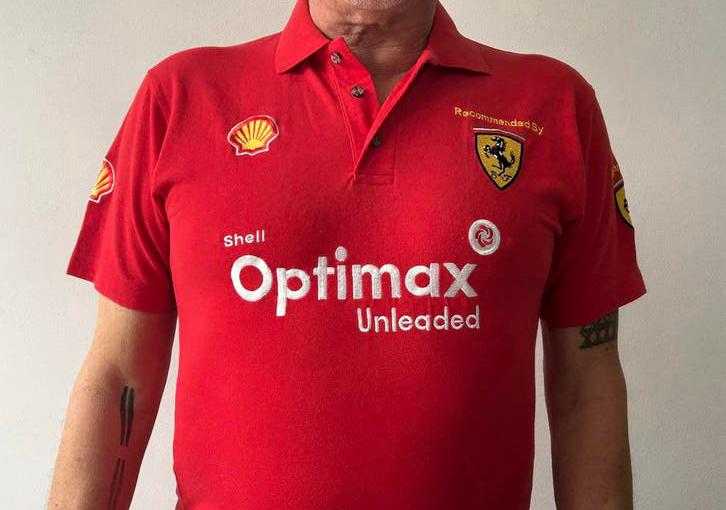 Vintage Dickies Formule 1 FERRARI Rood polo shirt L /M, Ophalen of Verzenden, Gebruikt, Formule 1