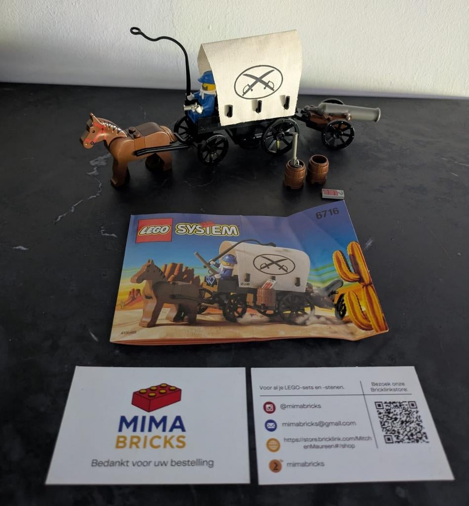 Lego 6716 Western Covered Wagon met instructies, Ophalen of Verzenden, Lego, Lego, Lego