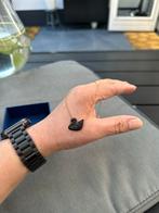 Swarovski ketting met zwarte zwaan hanger, Zwart, Ophalen of Verzenden, Zo goed als nieuw, Overige materialen