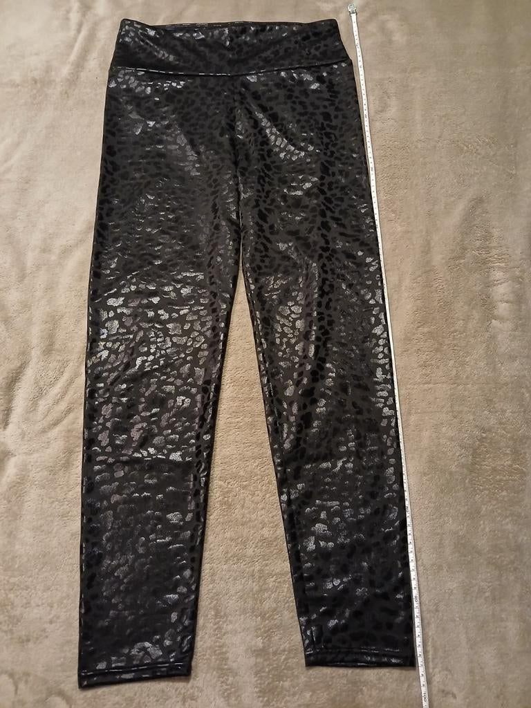 Zwarte legging met panterprint - Maat L, Legging, Zwart, Ophalen of Verzenden, Maat 44/46 (L)