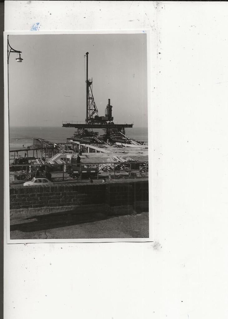 Scheveningen Aanbouw nieuwe Pier Foto, Ophalen of Verzenden, Ongelopen, Zuid-Holland