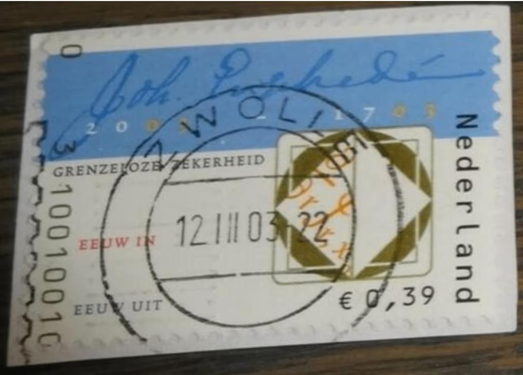 Joh Enschedé - 2162 - 300 jaar, Verzenden, Na 1940, Gestempeld