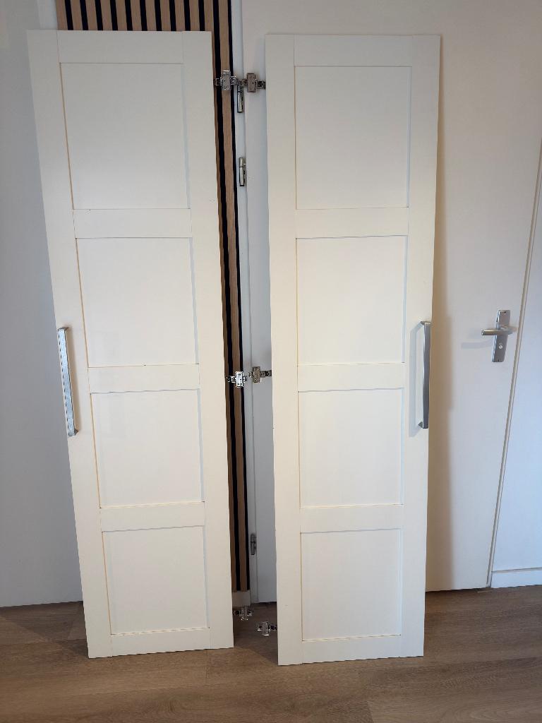 2x IKEA Bergsbo deuren (49,5x194,5cm), Ophalen, Minder dan 50 cm, Gebruikt, Landelijk