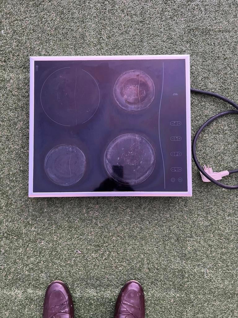 Keramisch kookplaten, Witgoed en Apparatuur, Ophalen, Gebruikt, Keramisch, 4 kookzones