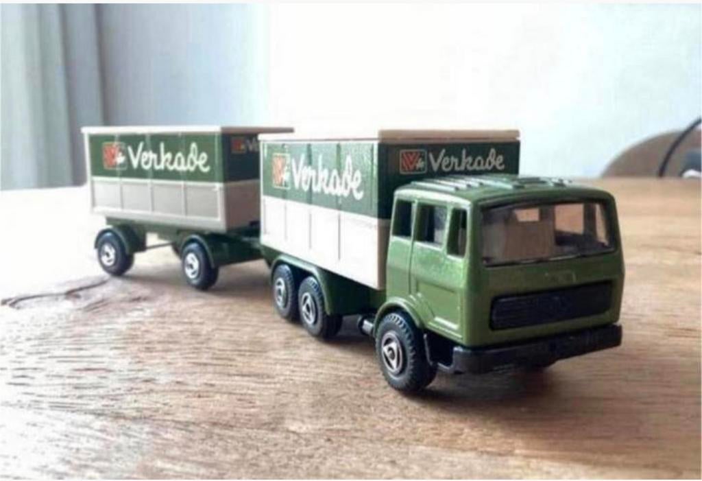 Mercedes Verkade vrachtwagen met aanhanger – EFSI Holland, Ophalen of Verzenden, Zo goed als nieuw, Bus of Vrachtwagen