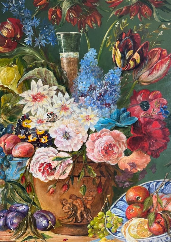 Mooi groot pronkstilleven op paneel. Verhulst, Ophalen