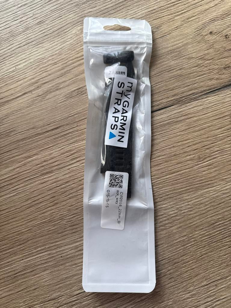 Garmin Fenix 5 Plus bandje Nieuw Black 22mm, Zwart, Nieuw, Ophalen of Verzenden, Waterdicht
