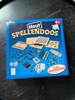 Houten Spellendoos - Klassieke Spellen!, Hobby en Vrije tijd, Gezelschapsspellen | Bordspellen, Ophalen, Zo goed als nieuw