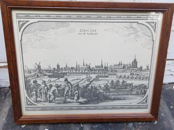 ZIRICZEE   aen de landzijde , Mooie gravure  beschikbaar voor biedingen