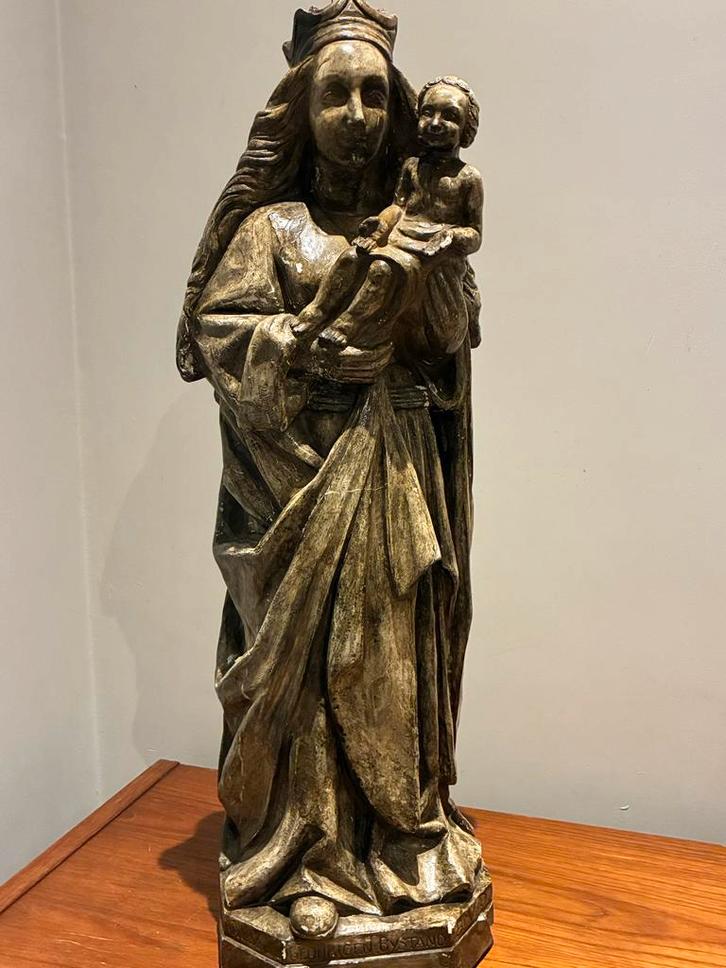 Oude Madonna met Kind - Boedts, Antiek en Kunst, Antiek | Koper en Brons, Brons, Ophalen