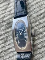 Gigandet vintage mechanisch horloge blauwe wijzerplaat Tank, Ophalen of Verzenden, Gebruikt, Blauw, Android