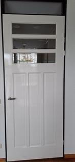 Houten witte opdek deur jaren 30 style (231 x 93 cm), Ophalen, Zo goed als nieuw, Binnendeur, 215 cm of meer