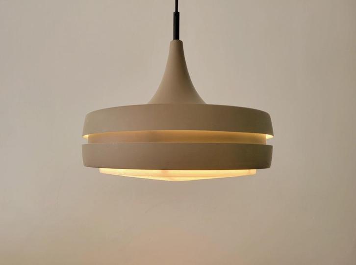 Vintage B 1084 hanglamp van Raak Amsterdam, Huis en Inrichting, Lampen | Hanglampen, Gebruikt, Minder dan 50 cm, Kunststof, Metaal