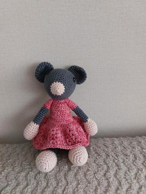 Een lief klein gehaakt muisje., Kinderen en Baby's, Speelgoed | Knuffels en Pluche, Nieuw, Overige typen, Ophalen of Verzenden