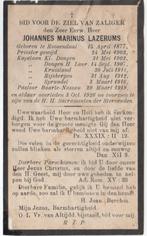 (Dongen) Pastoor Joh. Lazerums 1877 Roosendaal + 1919 B-N, Verzamelen, Bidprentjes en Rouwkaarten, Verzenden, Bidprentje