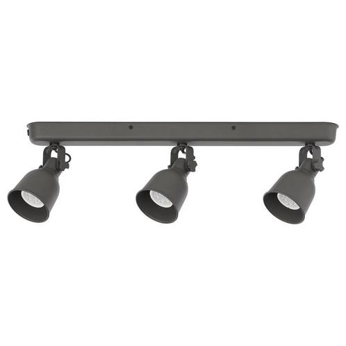 Hektar plafondrail 3 spotjes, Huis en Inrichting, Lampen | Spots, Zo goed als nieuw, Plafondspot of Wandspot, Metaal of Aluminium