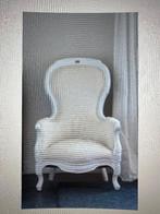 Fauteuil Château - Ivoor stof & witte Frame, Ophalen, Château, Minder dan 75 cm, Zo goed als nieuw
