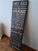 Groot wandbord met teksten.   Hoog 1.50m., Ophalen, Zo goed als nieuw
