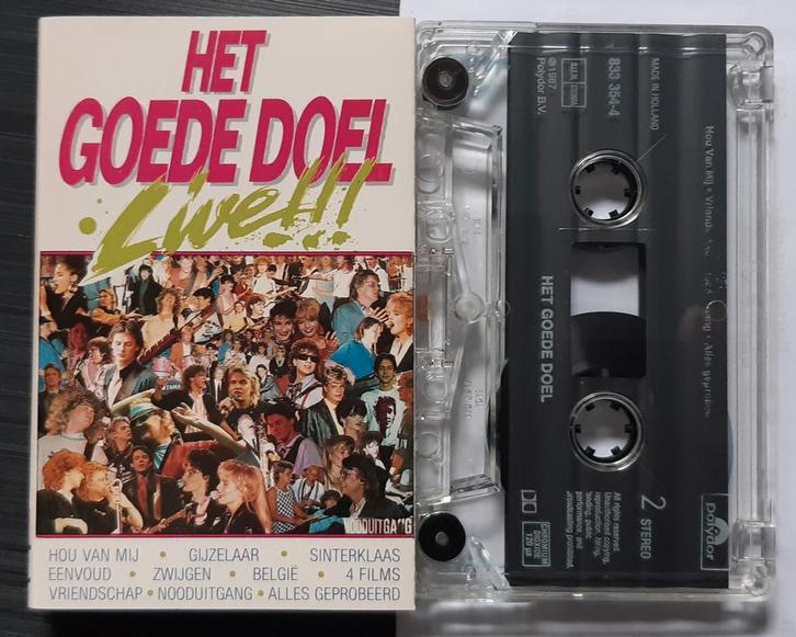 Het Goede Doel.   L I V E !!!!  Met Songteksten, Cd's en Dvd's, Cassettebandjes, Zo goed als nieuw, Origineel, 1 bandje, Ophalen of Verzenden