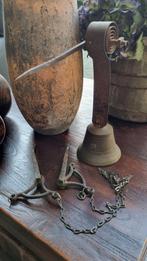 Antieke deurbel koper/brons . Nr 12, Antiek en Kunst, Ophalen of Verzenden