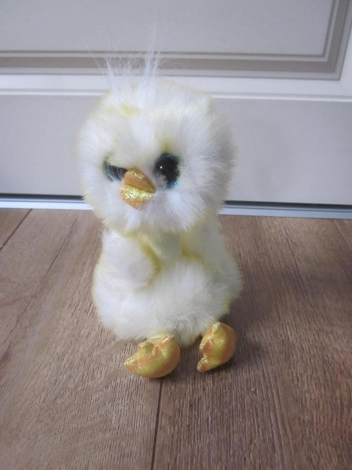 TY zachte struisvogel wit-geel pluche Benedict blauwe glitte, Kinderen en Baby's, Speelgoed | Knuffels en Pluche, Nieuw, Eend