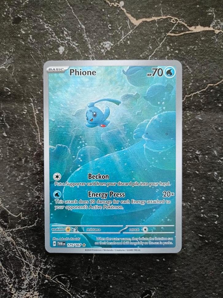 Phione #175 - Twilight Masquerade, Hobby en Vrije tijd, Verzamelkaartspellen | Pokémon, Zo goed als nieuw, Ophalen of Verzenden