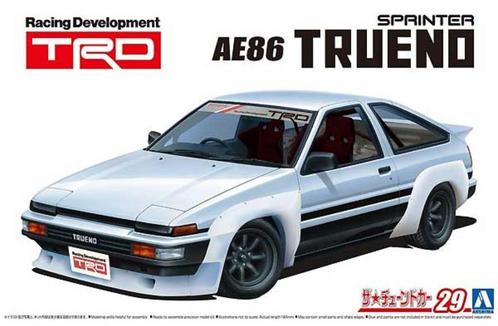 Aoshima 1:24 TRD AE86 TRUENO N2 1985 TOYOTA, Hobby en Vrije tijd, Modelbouw | Auto's en Voertuigen, Nieuw, Auto, Groter dan 1:32