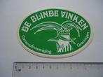 sticker oud Groningen de BLINDE VINKEN Carnaval club cv retr, Verzenden, Zo goed als nieuw, Bedrijf of Vereniging