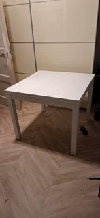 witte uitschuifbare tafel, Huis en Inrichting, Tafels | Eettafels, Ophalen, Gebruikt, 100 tot 150 cm, Vierkant