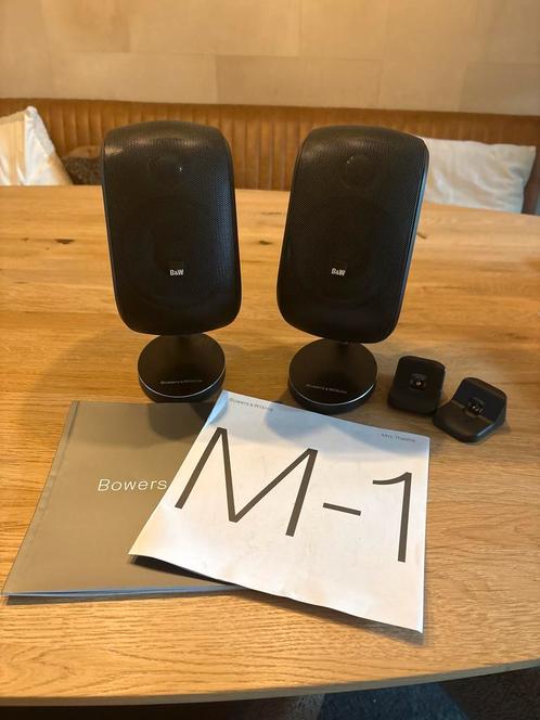 B&W M-1 Luidsprekers (Set van 2), Audio, Tv en Foto, Luidsprekers, Gebruikt, Front, Rear of Stereo speakers, Minder dan 60 watt