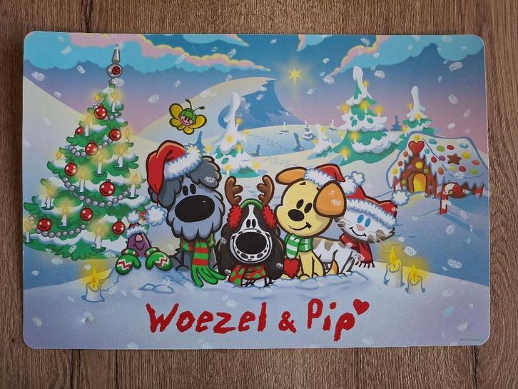 Woezel en Pip placemat kerst, Diversen, Kerst, Zo goed als nieuw, Ophalen of Verzenden