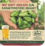 Grolsch - Wat geeft Grolsch zijn karakteristieke smaak ?, Ophalen of Verzenden, Zo goed als nieuw, Viltje(s), Grolsch