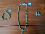 Groene sieraden set nooit gedragen, Overige materialen, Met strass, Ophalen of Verzenden, Zo goed als nieuw