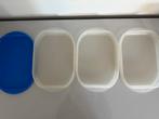 Tupperware Stapelbare Vleeswarendoosjes, Ophalen of Verzenden, Gebruikt, Blauw, Bak of Kom