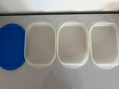 Tupperware Stapelbare Vleeswarendoosjes, Huis en Inrichting, Keuken | Tupperware, Gebruikt, Bak of Kom, Blauw, Ophalen of Verzenden