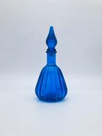 Vintage Italiaans Empoli Design Glas Blauw, Antiek en Kunst, Antiek | Glas en Kristal, Ophalen of Verzenden