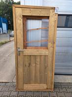 Grenen kozijn met deur zonder glas, Tuin en Terras, Tuinhuizen, Nieuw, Minder dan 200 cm, Hout, Ophalen
